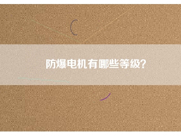 防爆電機(jī)有哪些等級(jí)？