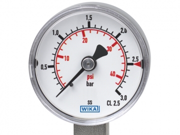 131.11波登管壓力表，不銹鋼材質(zhì)