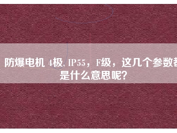 防爆電機(jī) 4極, IP55，F(xiàn)級，這幾個參數(shù)都是什么意思呢？