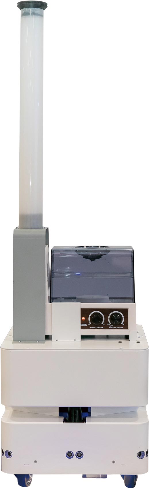 防疫機器人展現(xiàn)東元智慧移動平臺(AGV)更多元應(yīng)用。圖/東元提供