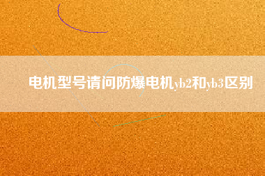 電機(jī)型號(hào)請(qǐng)問(wèn)防爆電機(jī)yb2和yb3區(qū)別