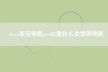 teco東元電機(jī)aeeff3是什么類型的電機(jī)